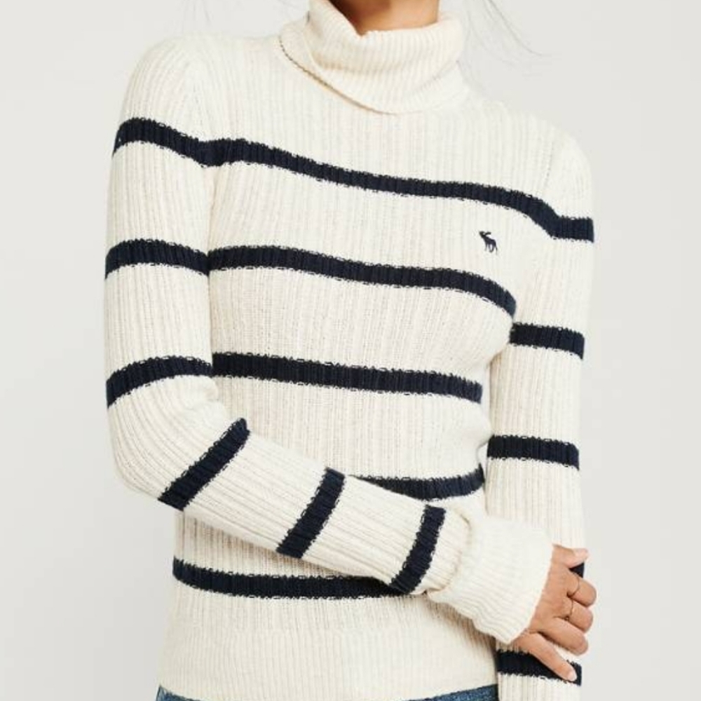 Abercrombie stripe turtleneck size S - Picture 4 of 10